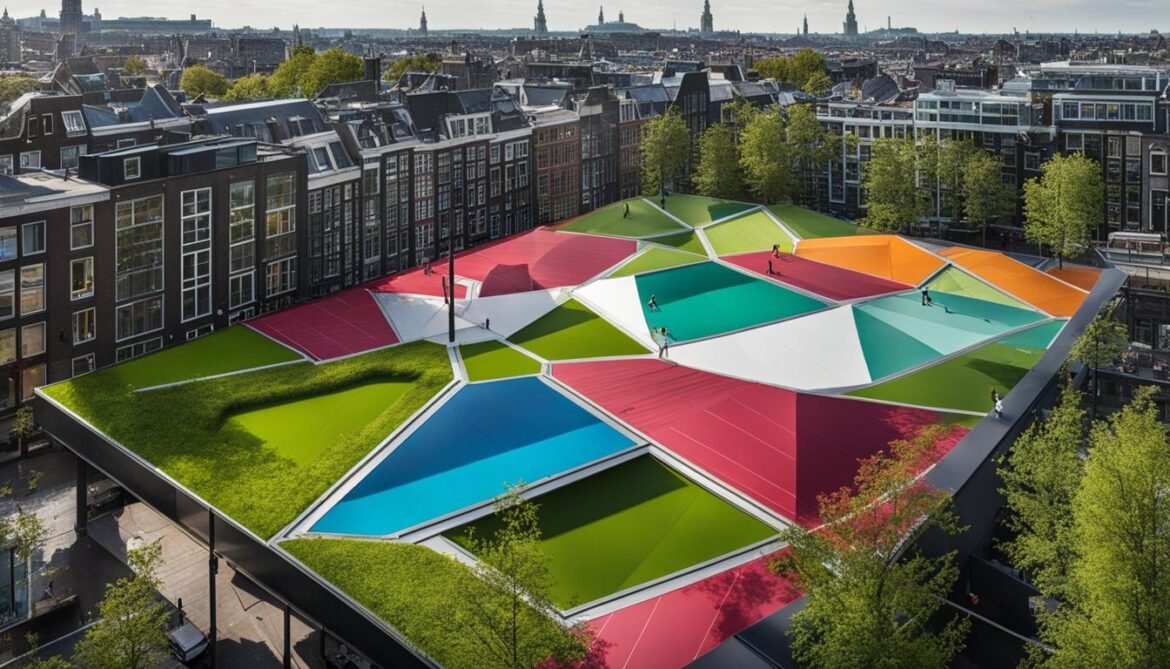 Demountable Temporary Court in Amsterdam